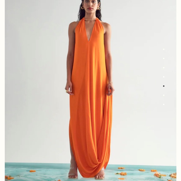 Luna gown in color poppy by Cult Gaia - Picture 5 of 6